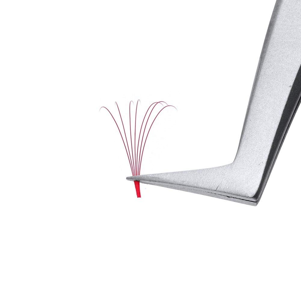 FADLASH Colored Easy Fan Eyelash Extension D Curl 0.07mm Easy Fan Volume Lashes Red Easy Fan Lash Extensions Self Fanning Lashes 15-20mm