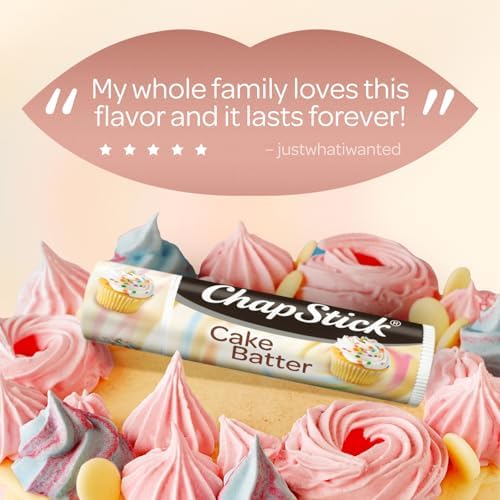 ChapStick Lip Care Bundle – Ice Cream Classics + Cake Batter Lip Balm, 0.15 Oz Ea (5 Piece Set)