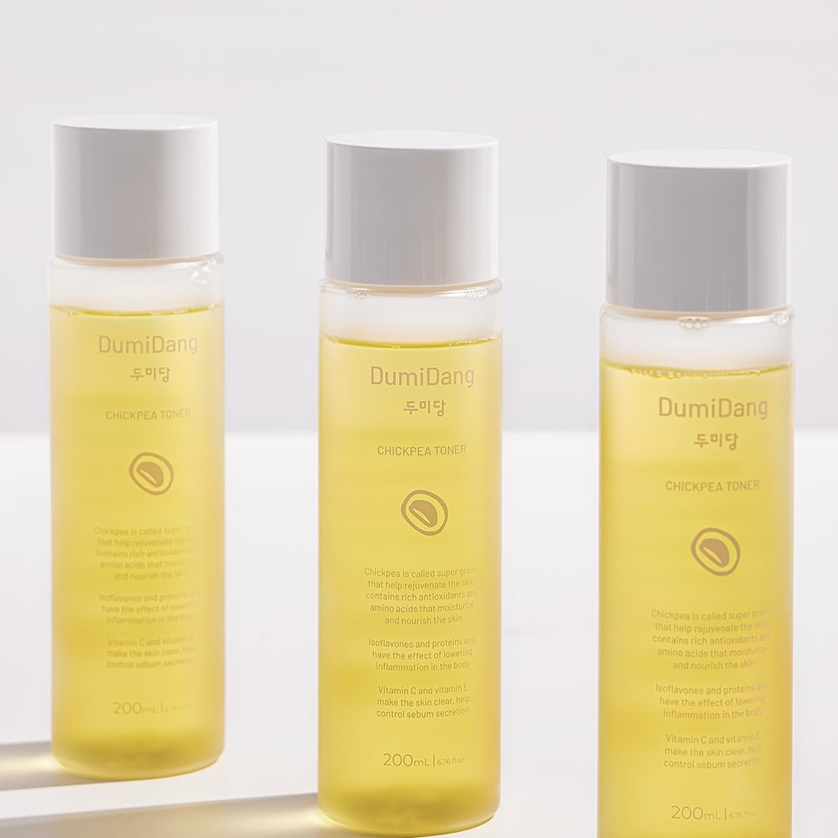 Chickpea Essence Toner - Korean Traditional Vegan Skincare Formula, Moisturizing and Anti-Aging with Fermented Chickpea Extract and 8 Types of Bean Complex, 200mL | 6.75fl.oz.