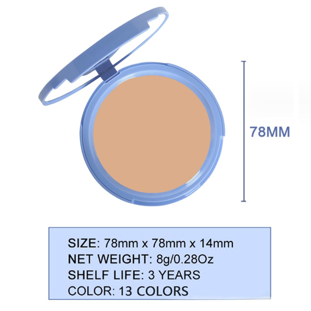evpct Oil Control Pressed Face Powder Compact for Women, Translucent Setting Powder Makeup Foundation for Women, Waterproof Long Lasting Lightweight, polvo compacto de maquillaje, 245 Radiant Honey