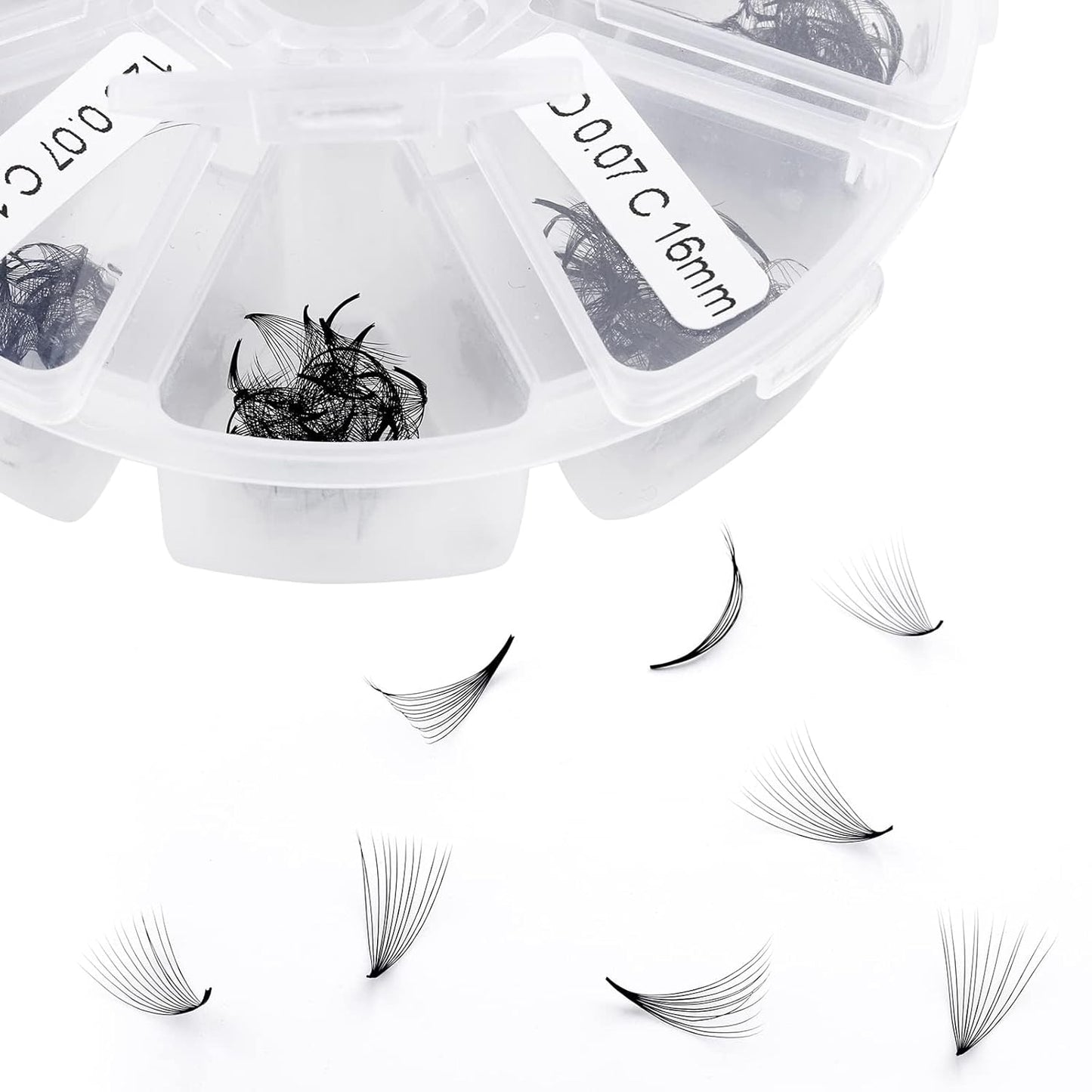 Pre-made Fans for Eyelash Extension 500+6D C Curl Handmade Loose Volume Lashes9-16mm
