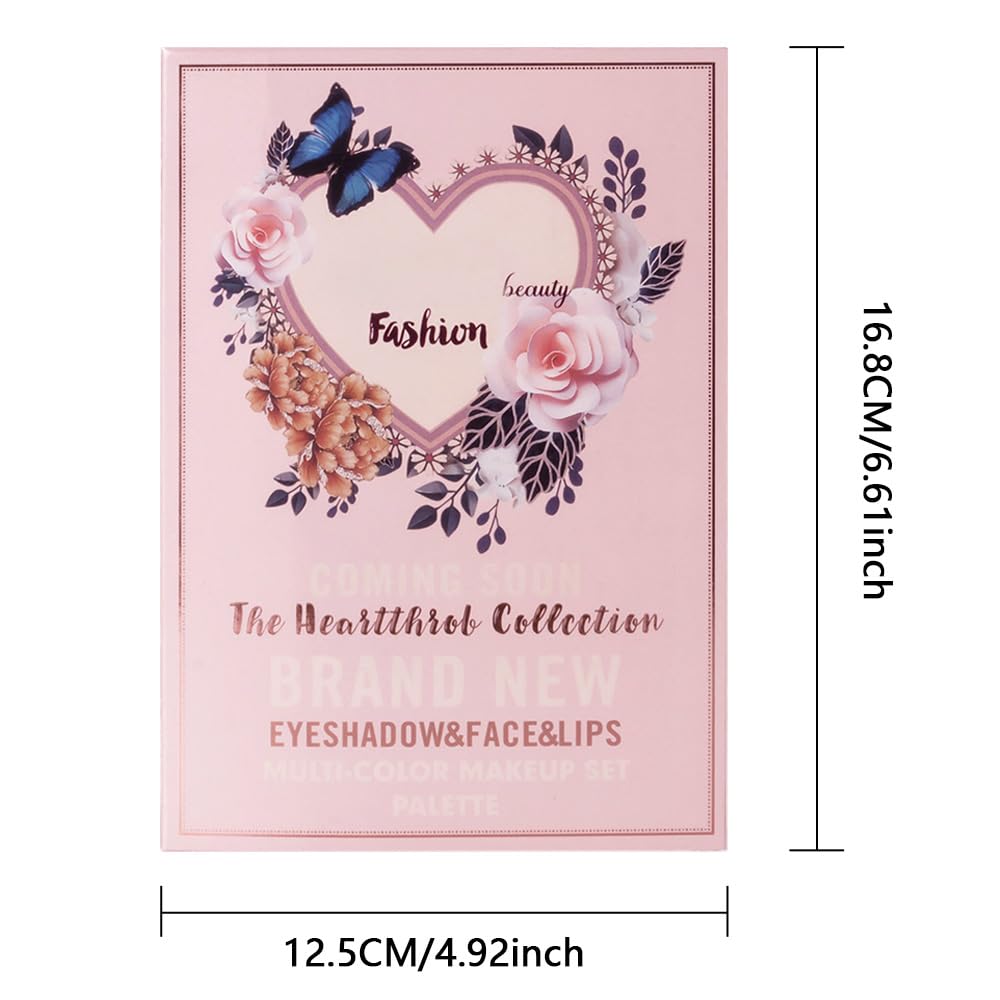 78 Colors All-In-One Makeup Palette β 5 Layer Makeup Kit with Matte & Shimmer Eyeshadows, Blushes, Highlighters, Lip Glosses & Lipsticks β Full Face Harmony Set β Holiday Gift for Women