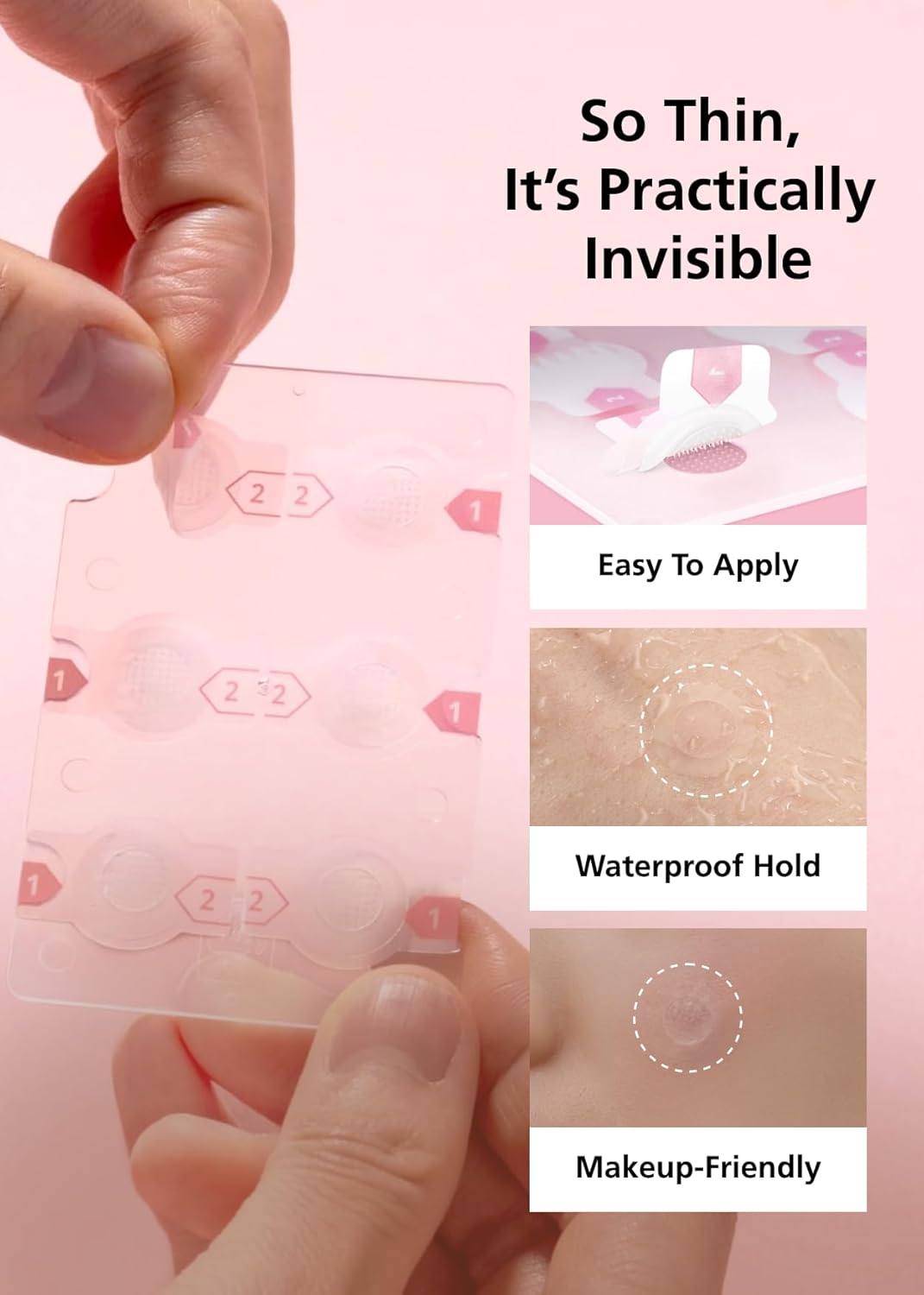 EasyDerm Real Calming Microdart Pimple Patches, Clear Micropoint | Niacinamide, Hyaluronic Acid, EGF Acne Dark Spot Care, K-beauty | 6 counts, Micro Piont length : 285μm