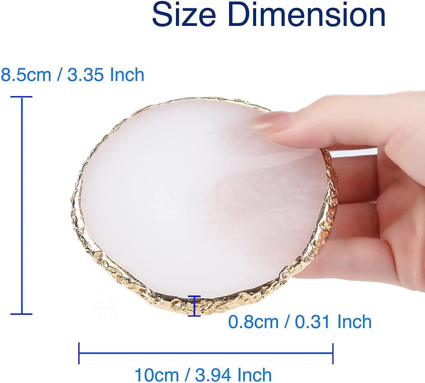 2Pack Resin Nail Art Palette,Nail Art Color Mixing Palette,Nail Art Painting Gel Palette Manicure Tool, Cosmetic Artist Mixing Palette(Pink & White)