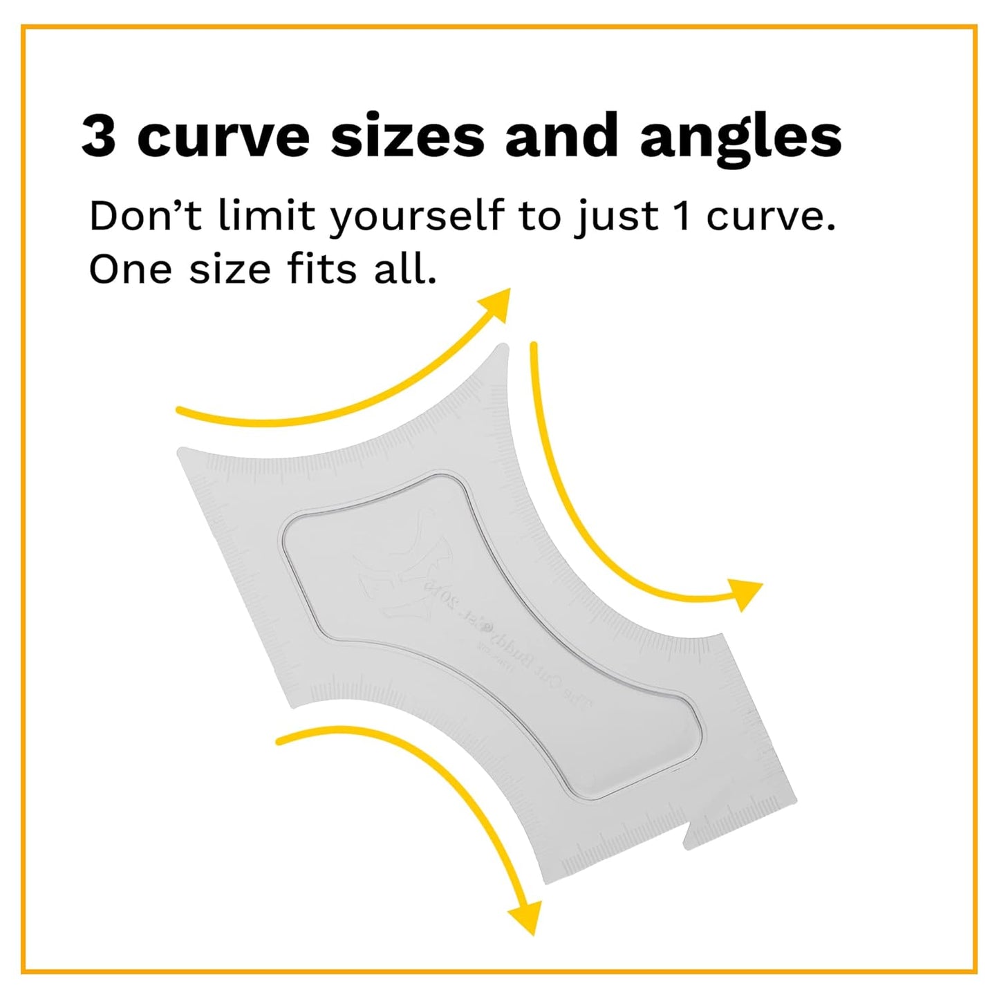 The Cut Buddy Original Shaping Tool, Clear Beard and Hairline Template with Bonus Tracer Pencil, As Seen on Shark Tank