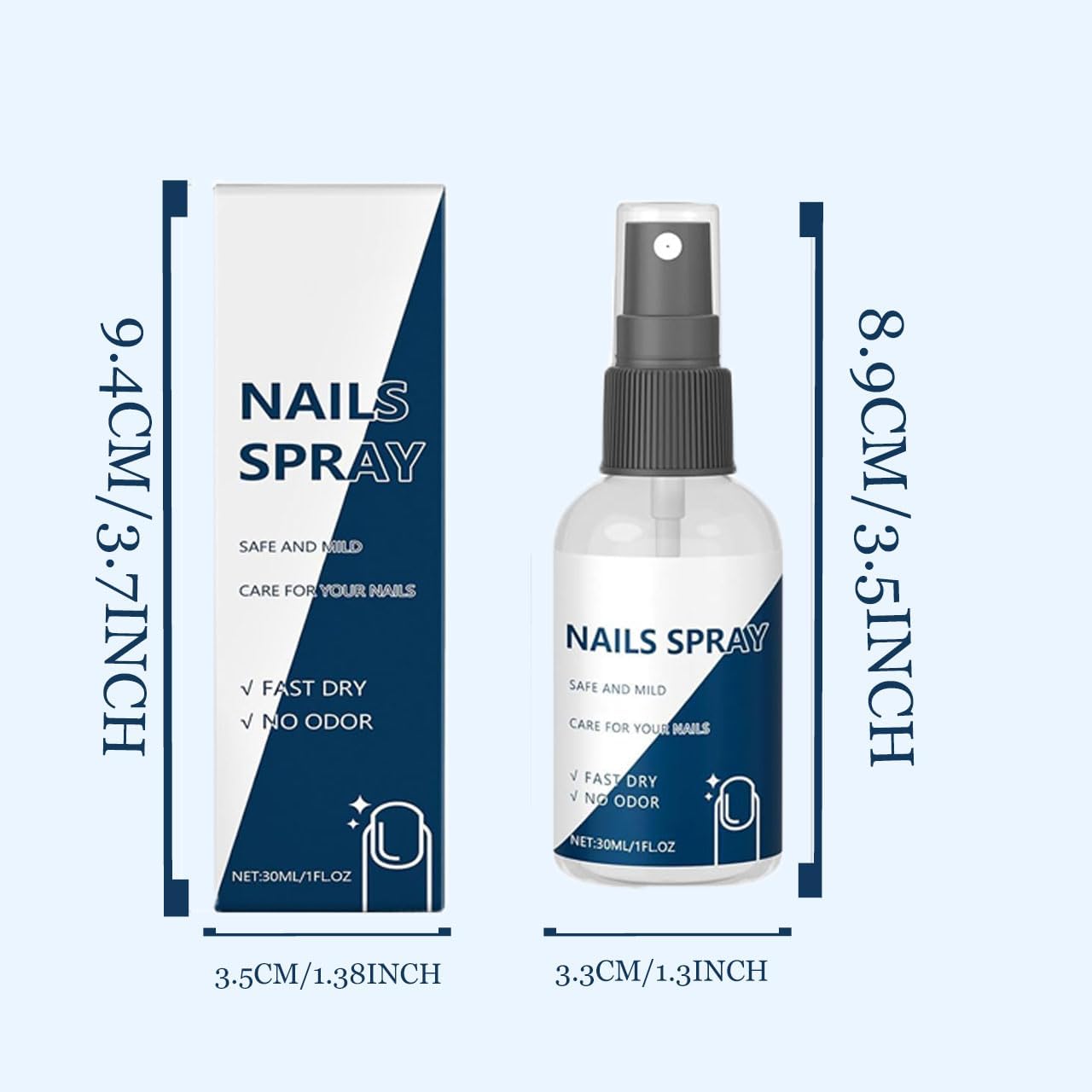 Nail Strengthener Spray for Stronger Nails | Quick-Dry Moisturizer with Lavender & Tea Tree Oils | Non-Greasy Formula to Prevent Brittleness | Unisex Care for Hands & Feet - 1 Fl Oz (2)