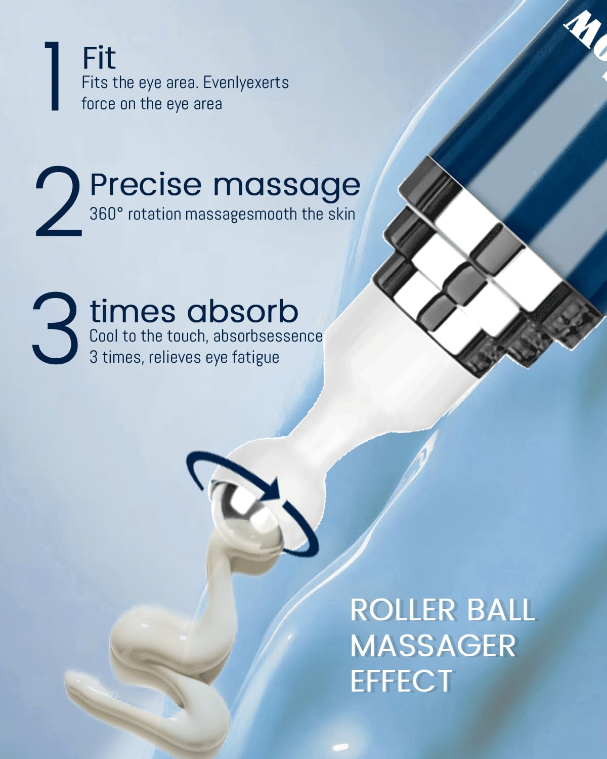 Caffeine Eye Cream and 24K Gold Eye Mask (20 pcs): Under Eye Serum for Dark Circles and Puffiness Eye Care Eye Serum Anti Aging with 360° Massage Ball Reduce Eye Bags, Wrinkles and Fine Lines