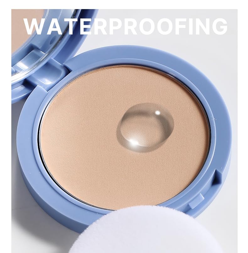 Oil Control Face Pressed Powder, Matte and Smooth Translucent Setting Powder for Women, Waterproof Long Lasting Finishing Powder, Lightweight Cosmetic Powder, Cruelty-free (01# Lvory White, 0.35Oz)