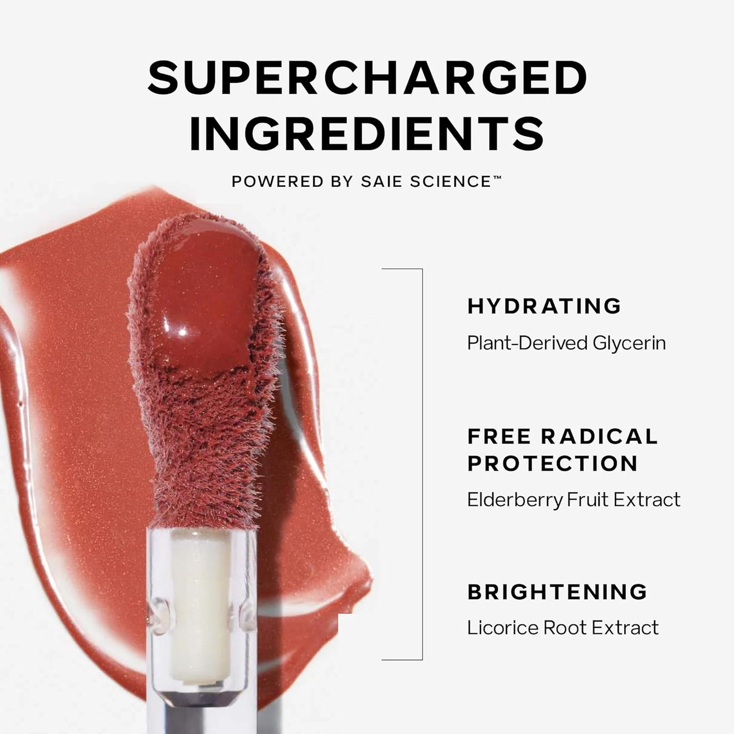 Saie Dew Liquid Blush for Cheeks - Hydrating Cream Blush Stick with a Blendable + Buildable Formula - Skincare Infused Dewy Cheek Tint for a Natural Flush - Glowy Makeup Essential - Hottie (.40 oz)