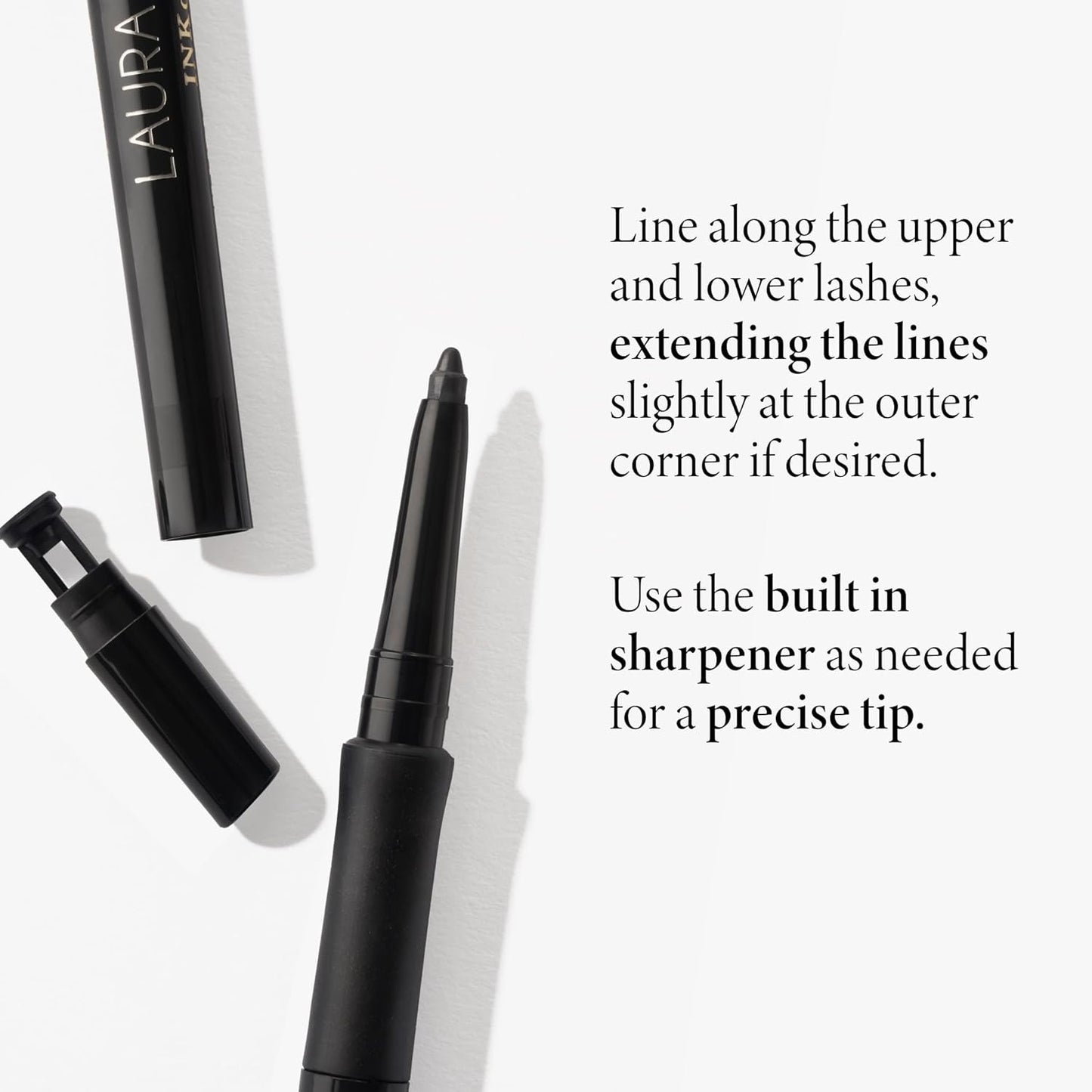 LAURA GELLER NEW YORK INKcredible Gel Eyeliner - Beige to Beige - Waterproof Smudge-proof Eyeliner Pencil - Built in Sharpener