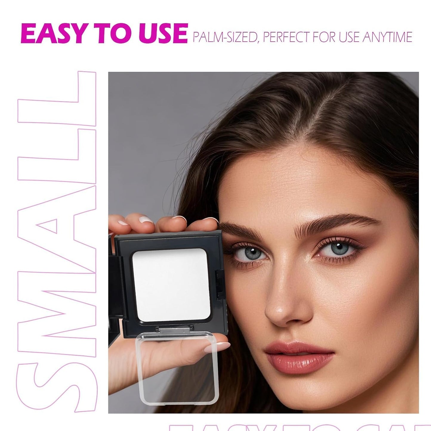 Acomler Root Touch Up Hair Color, Talc-Free Hairline Powder for Thinning, Root Touch Up Instantly Gray Hair Cover Up, Hair Powder for Women Men, Includes Makeup Brush (White, 0.42oz)