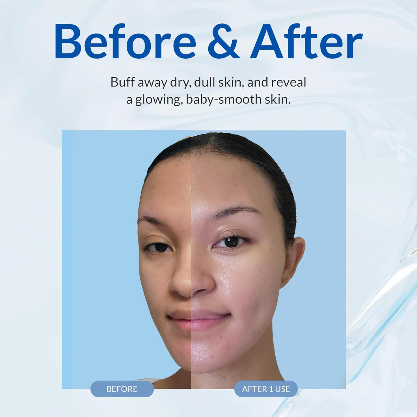 Cure by Toyo | Aqua Gel Gentle Exfoliator | Clear and Softer Skin | Non-Abrasive Face and Body Cleanser | Sensitive Skin | 3 Pack