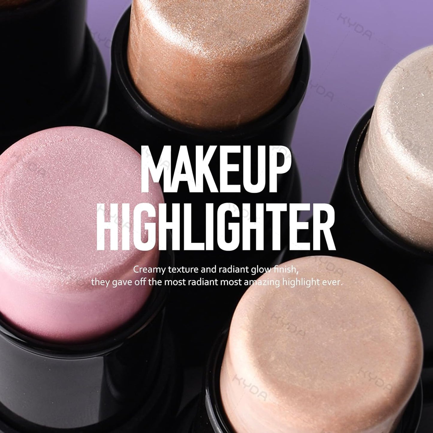 Ownest 2 Colors Highlighter Stick, Shimmer Glow Cream Highlighter for Face & Body, Subtle Shimmer Face Illuminator, Buildable, Blendable, Smooth Hydrating Radiance Balm, for All Skin Types