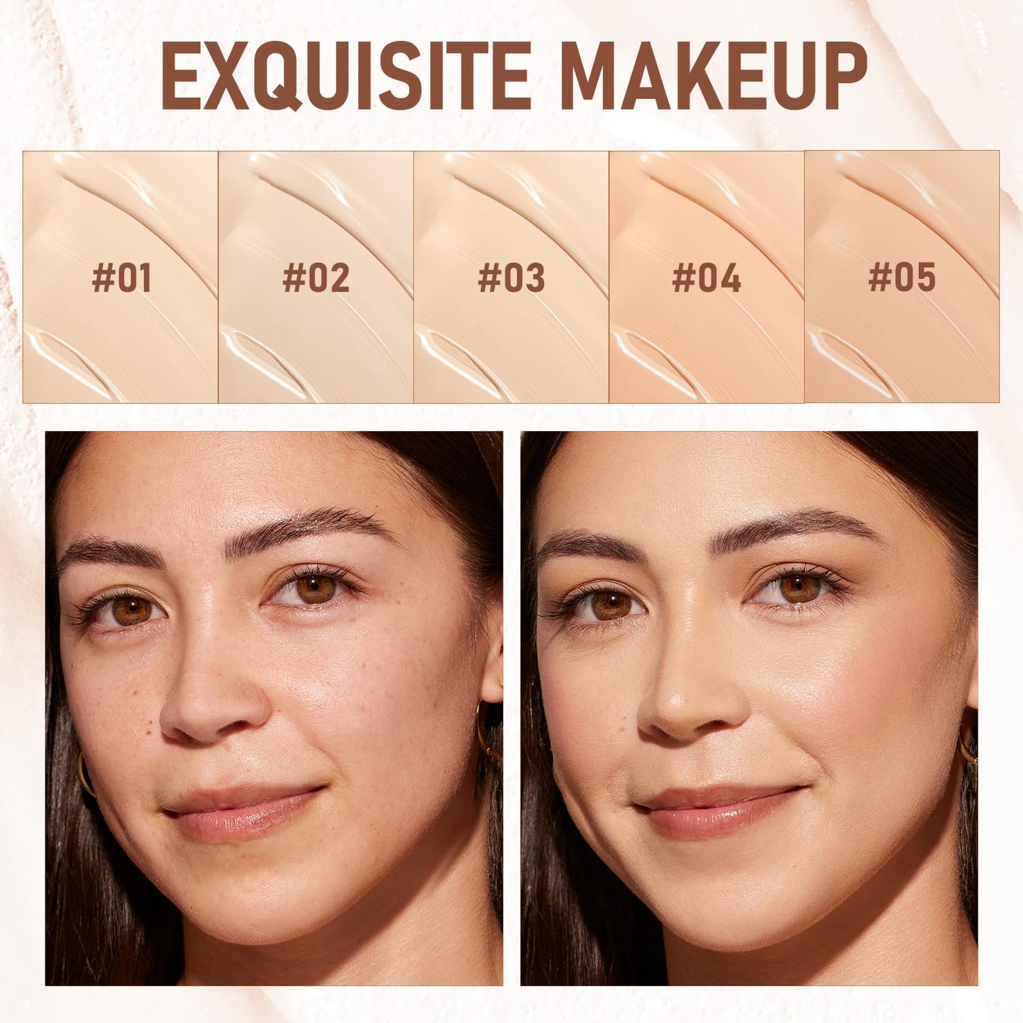 2PCS Long-Lasting Concealer Foundation Stick, Creamy Full Coverage, Hydrating Olive & Camellia Formula for Dark Circles (01 ivory)