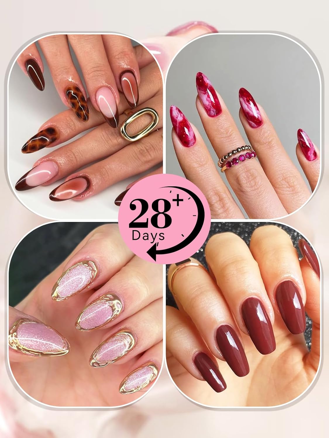 3PCS Quick Drying Solid Nail Glue for Press ons, EBANKU 30g Super Strong Glue Semi Solid Nail Gel Long Lasting Gel (No UV Lamp Needed)