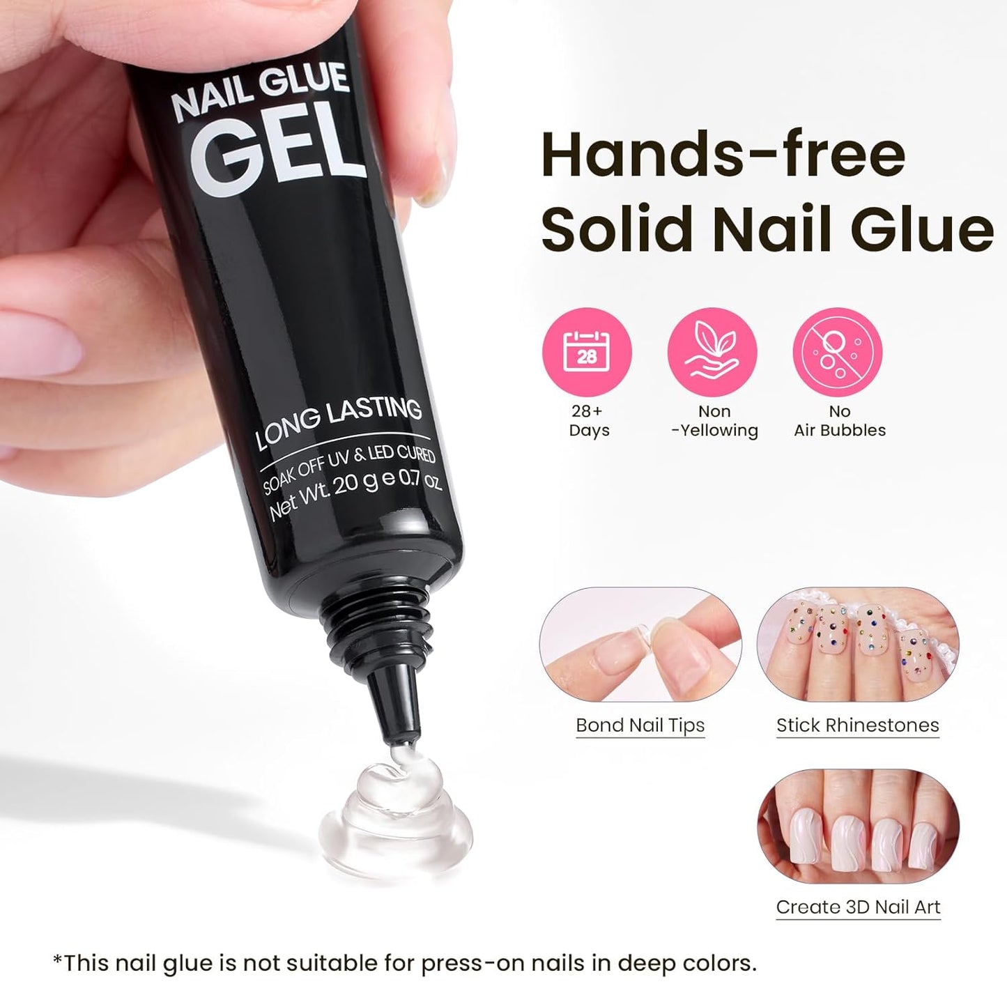 Beetles Tipex Instant Apex Nail Tips Kit, Extra Short Squoval 224Pcs 16 Sizes Pre-Building & Pre-Etched Gel Nail Tips Thicker Acrylic Nails False Nail Extension with Tipex Uv Nail Glue Mini Nail Lamp