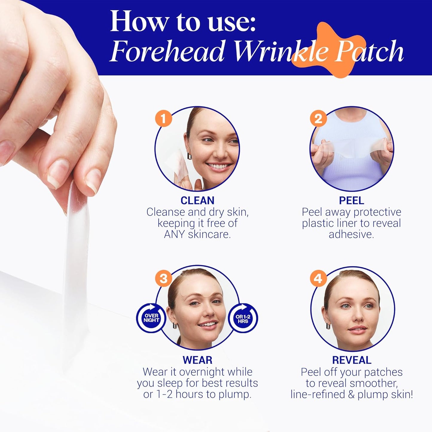 Wrinkles Schminkles Forehead Wrinkle Patches - Reusable Silicone Smoothing Pads for Brow Lift, Wrinkle Smoothers, Reduce Frown Lines & Face Lift (2 Pack)