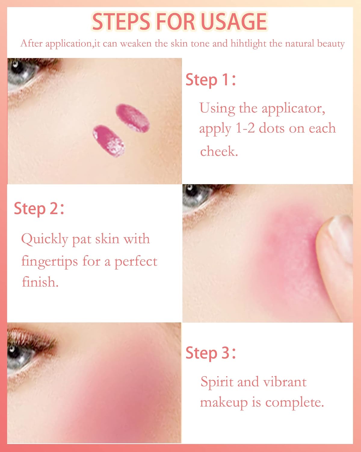 Velvet Liquid Blush Wand, Creme Blush Makeup Stick,Blush Beauty Makeup Dual Use for Cheeks & Lips, Long-Wearing,Dewy Finish,Skin Tint Blush, Contour Blush Wand,Thanksigiving Gift for Women-04