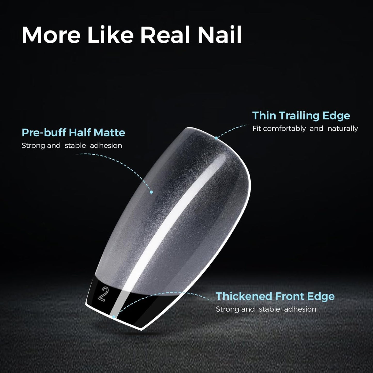 TOMICCA Short Coffin Nail Tips Acrylic Nails 240Pcs Acrylic Nail Kit Gel Nail Tips Pre-shape Clear Nails for Beginner and Professional DIY Salon 12 Sizes