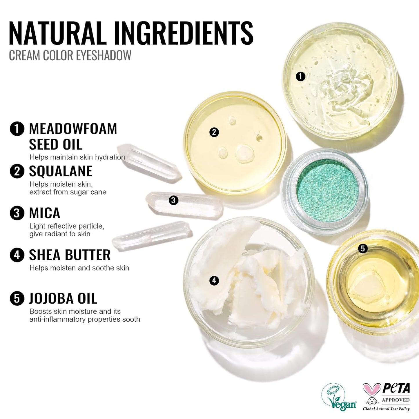 Oulac Shimmer Cream Eyeshadow also for Highlighter Blendable Eye Shadow Waterproof&Long Lasting with Moisturizing Formula Soft Shimmer Eye Make-up,Vegan & Cruelty-Free,6g 23