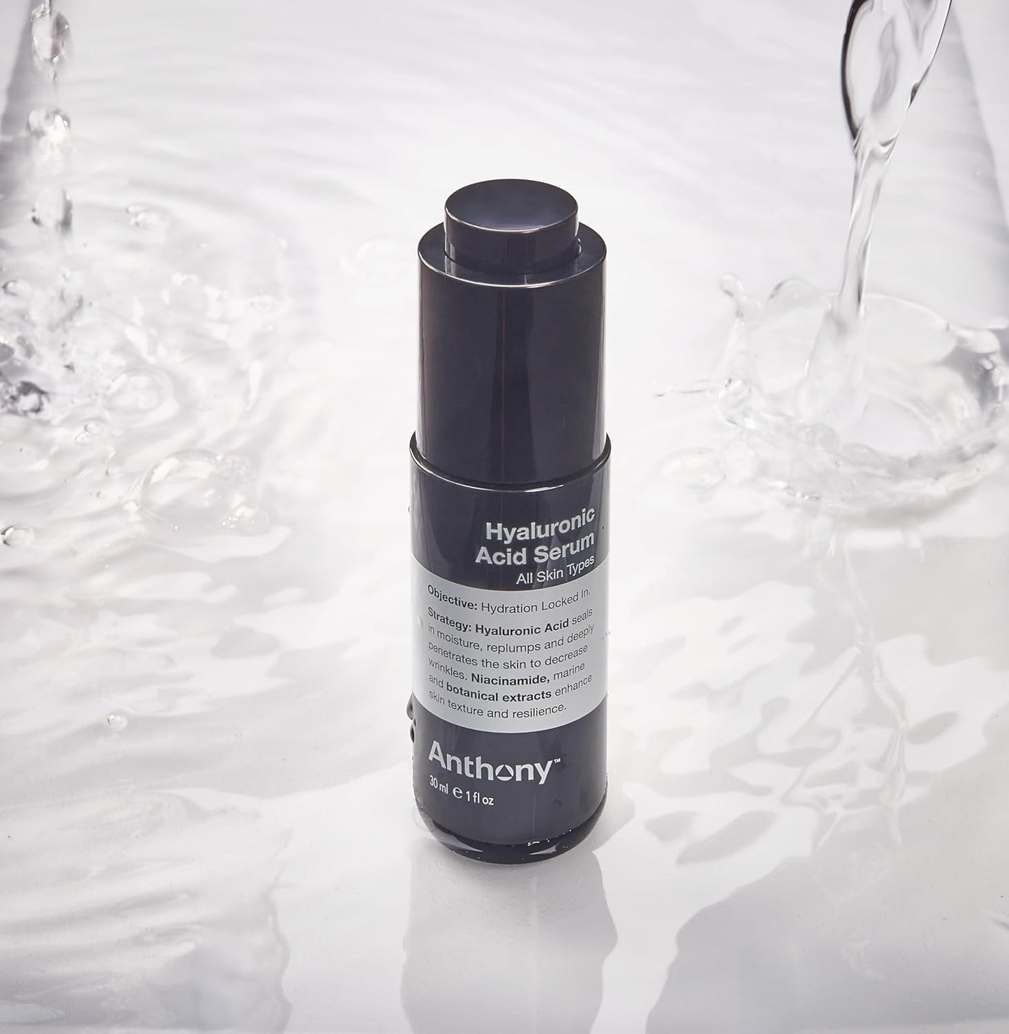 Anthony Hyaluronic Acid Serum – Hydrating Face Serum with Dual Hyaluronic Acid, Coconut Water & Niacinamide – Lightweight, Non-Greasy Formula for All Skin Types – 1 oz