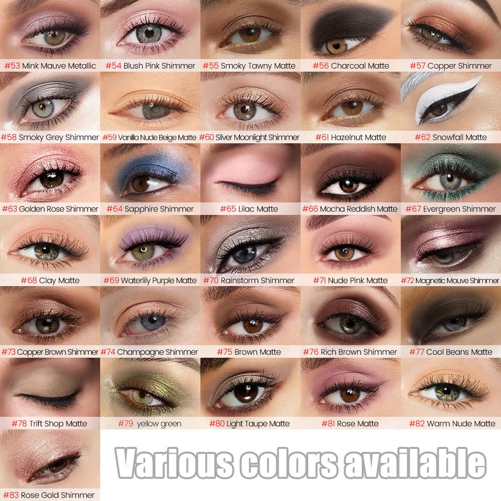 evpct Silver Grey Shimmer Cream Eye Shadow Sticks Brightener Pencil for Women, Silver Grey Silky Eyeshadow Applicator Stick Pen Waterproof, Blendable Crease-Proof Stick Eyeshadow Shimmer Eye Makeup 70