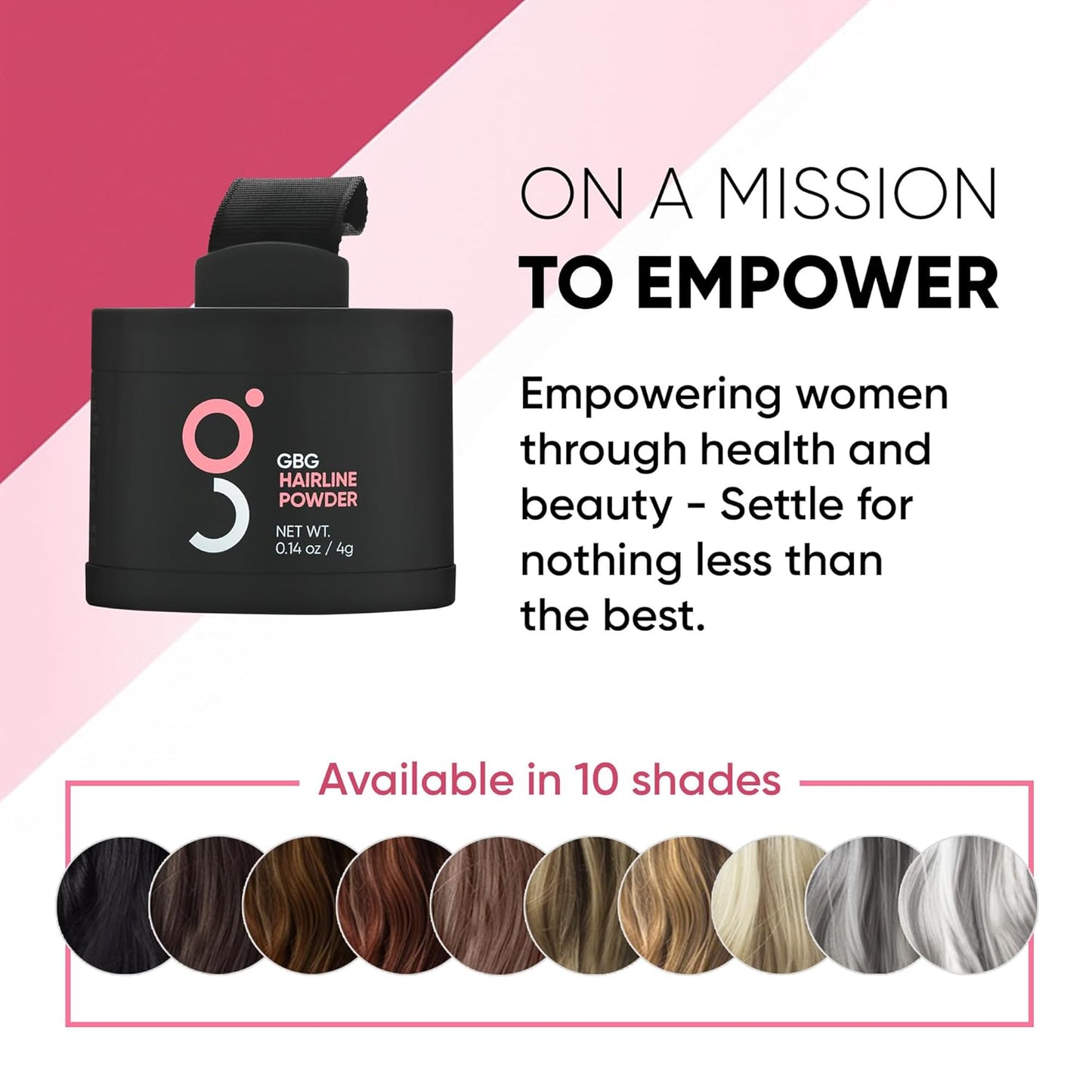 GBG Hairline Powder, Medium Blonde - 48-Hour Coverage Root Touch Up Powder for Bald Spots, Instant Hair Loss Concealer & Brightening Highlights - Hair Fillers for Thinning Hair for Women & Men, 4g