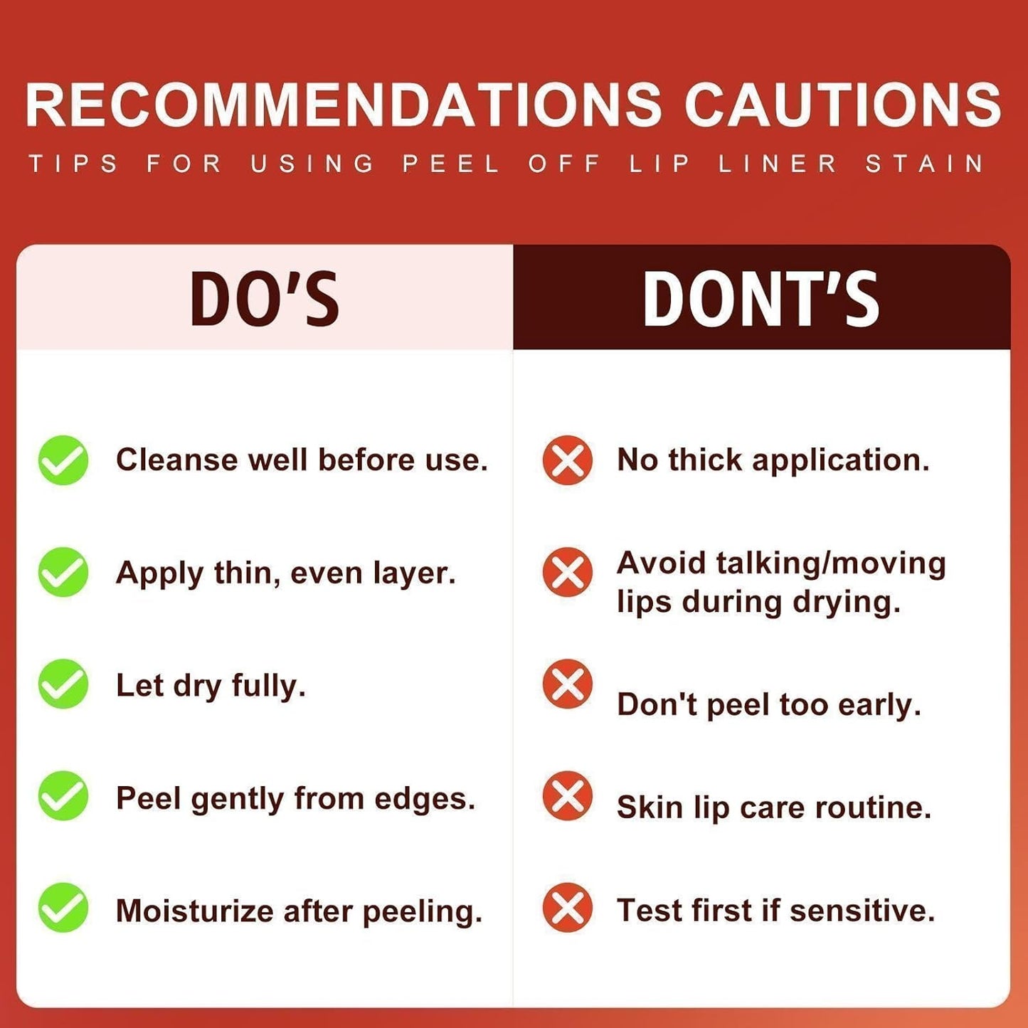 Lip Stain Peel Off - Lip Liner Waterproof, Lip Liner Stain Transfer Proof & Plumping, Moisturizing Non-Stick Cup Matte Finish Stay On All Day, Nude Color