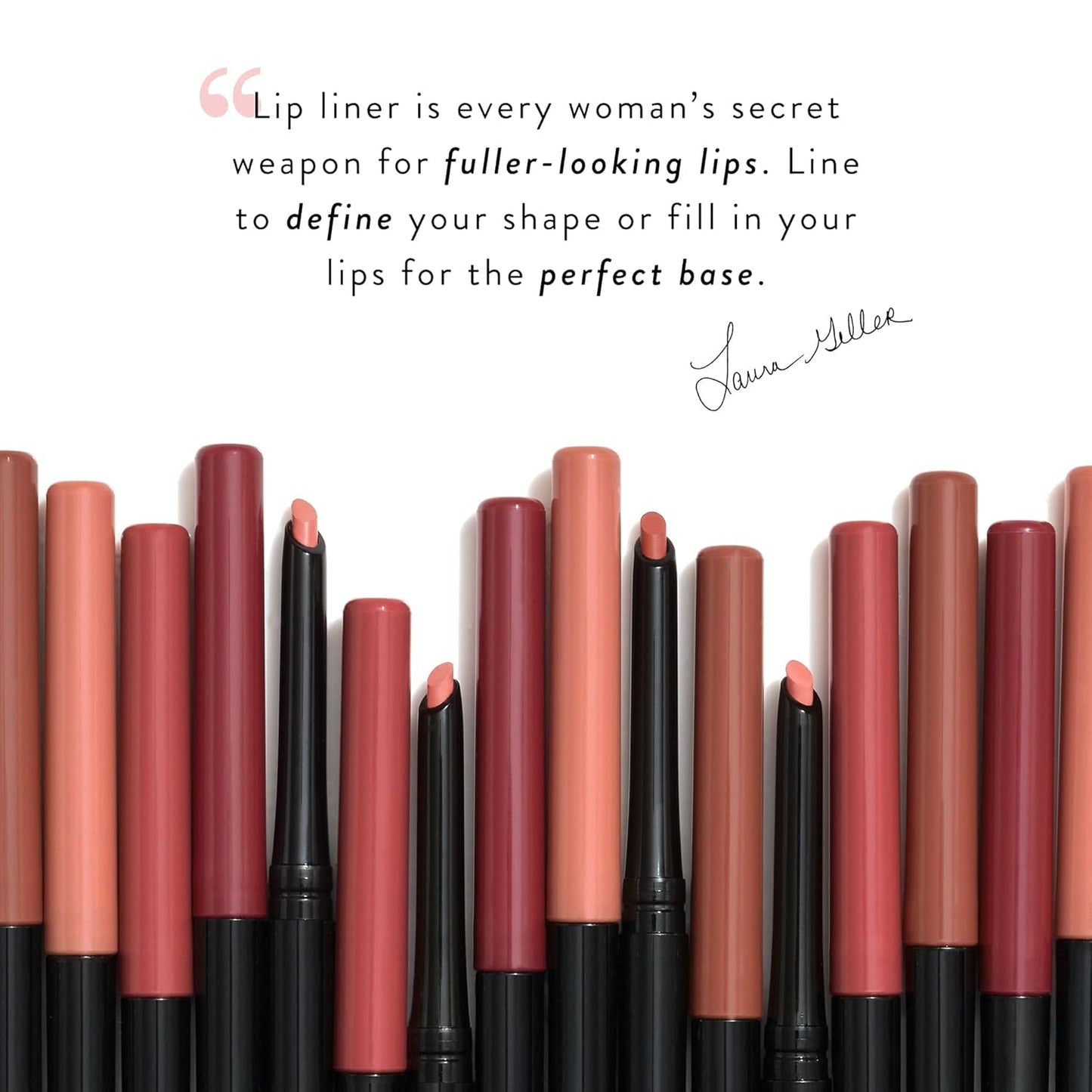 LAURA GELLER NEW YORK Modern Classic Lip Liner, Luxurious Creamy Long Lasting Lip Liner, Prevents Feathering and Fading, Purely Pink