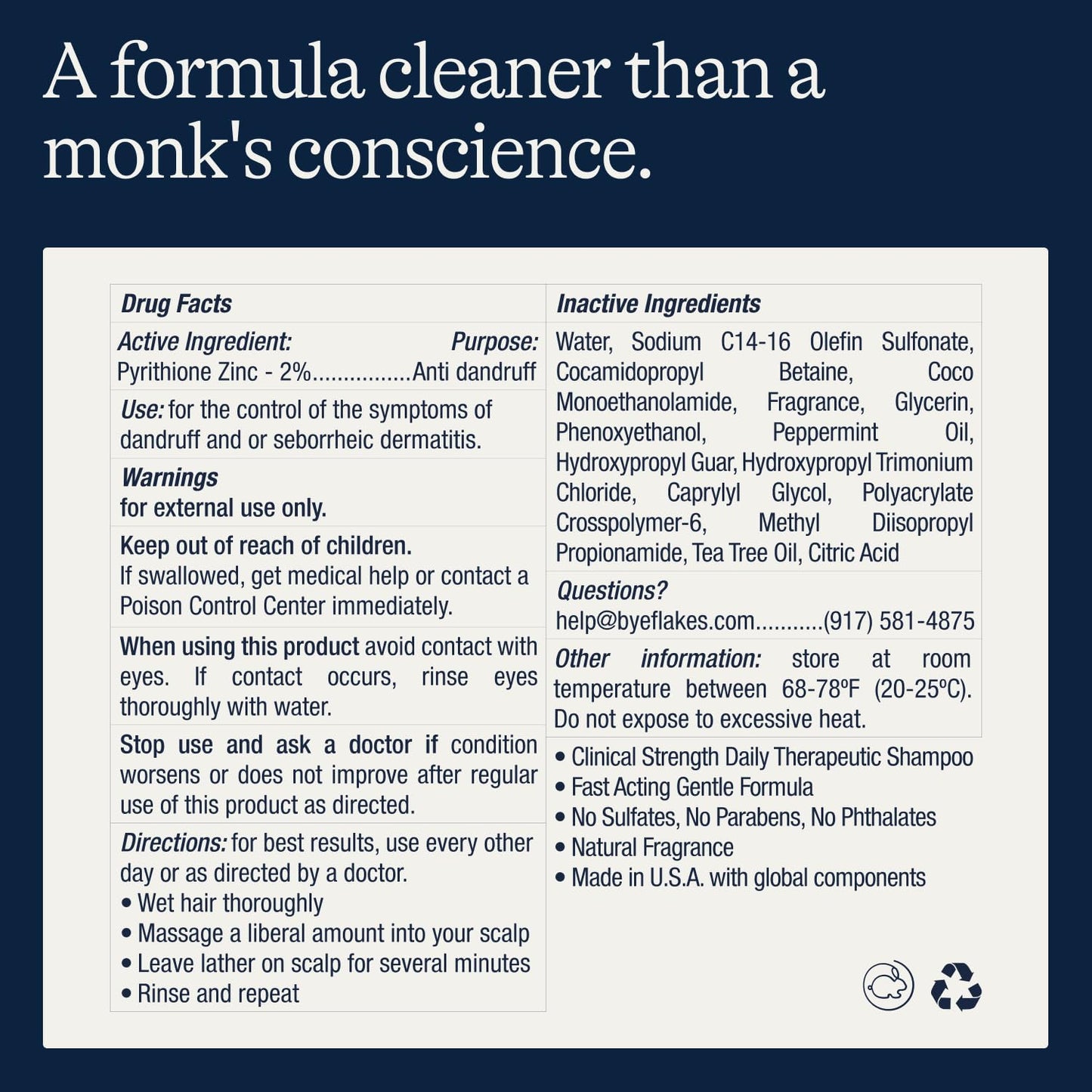 Flakes Anti Dandruff Shampoo and Conditioner Set | Dry, Flaky, & Itchy Scalp Shampoo | Sulfate & Paraben Free for Healthy Hair | Hydrating Shampoo & Moisturizing Conditioner for Scalp Care | 9 fl oz