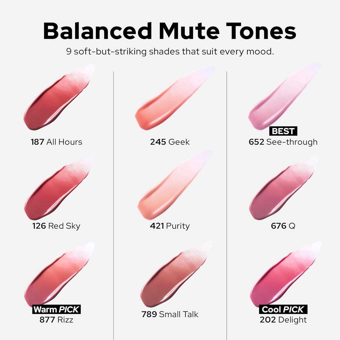Unseen Balloon Tint, 9 Colors Set for All Skin Types. Buildable Color, Long Lasting Glossy Lip Stains, Lightweight Lip Gloss Make up (126 Red sky, 0.11 Ounce (Pack of 1))