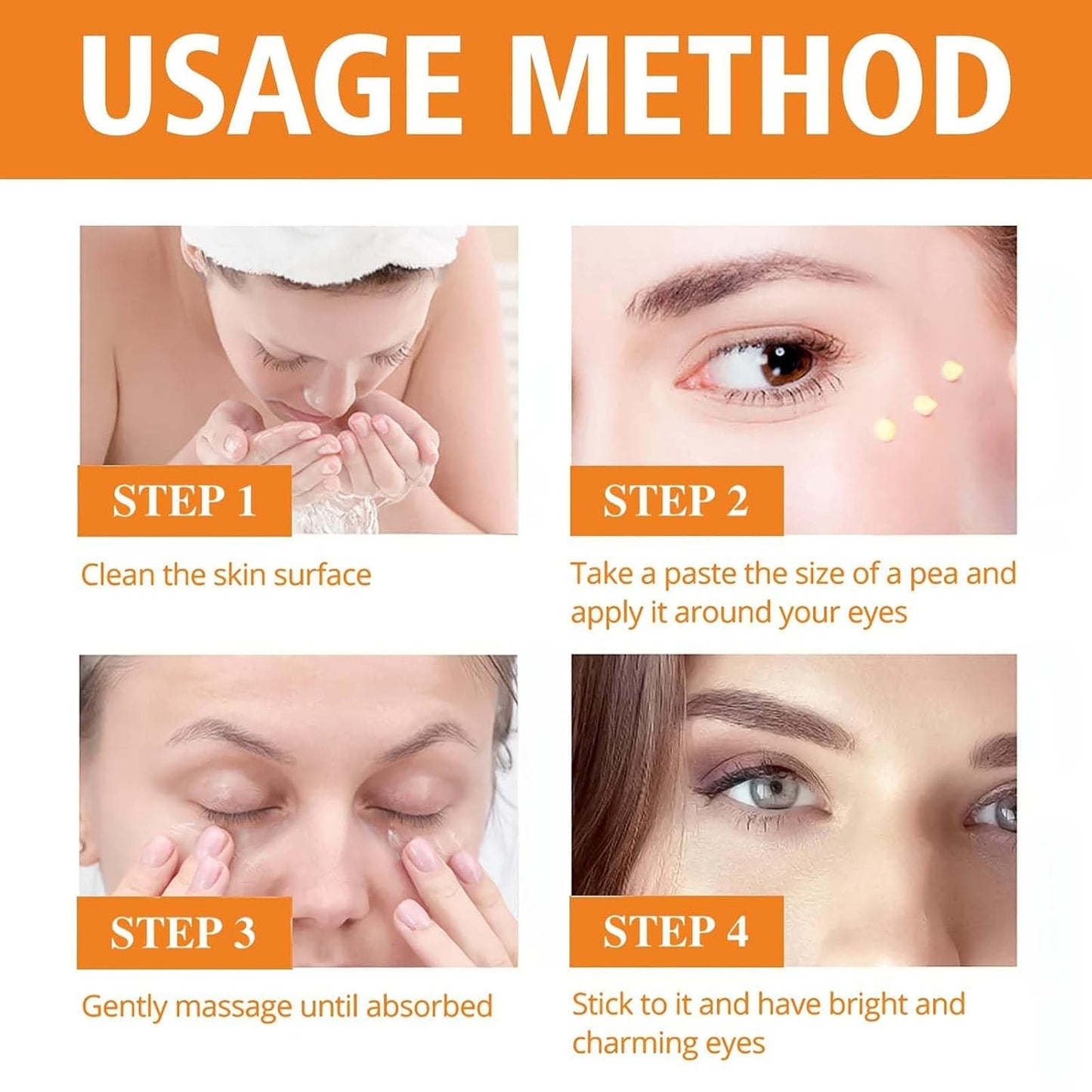 Magic Eye Cream for Dark Circles Puffiness Wrinkles Fine Lines and Bags Under Eyes, Quick Results Vitamin C Skin Renewing Anti Aging Eye Cream for Men Women All Skin Types (0.8 Oz)