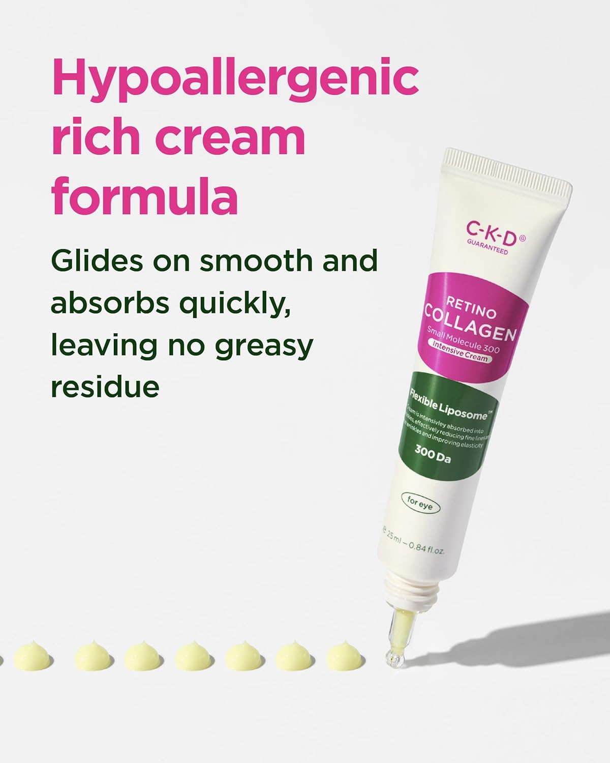 CKD Retino Collagen Intensive Cream - Retinal Spot Collagen Cream for Fine Lines, Deep Wrinkles, and Sagging Reduction. Anti-Aging and Youthful Skin. Korean Skin Care. 0.84 fl oz