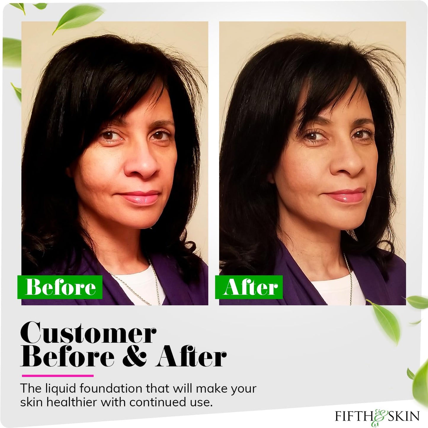 Fifth & Skin: Better’n Ur Skin Liquid Foundation (MEDIUM TAN) - Natural, Organic, Vegan, Cruelty-Free - Gluten-Free Beauty with Buildable Coverage and Palm-Free Luxury - 1 oz