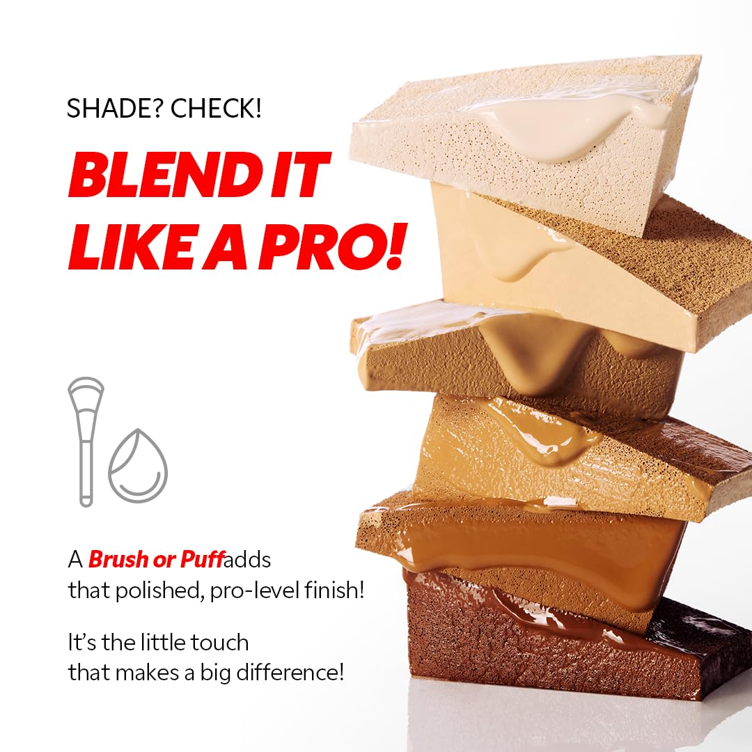 TIRTIR Mask Fit Red FoundationㅣLong Lasting Flawless Coverage, Energy Essence, Lightweight, Hydrating, Pore-Blurring, Breathable Satin Finish, Makeup, Radiant Skin, #33N Macchiato, 1.01 Fl Oz