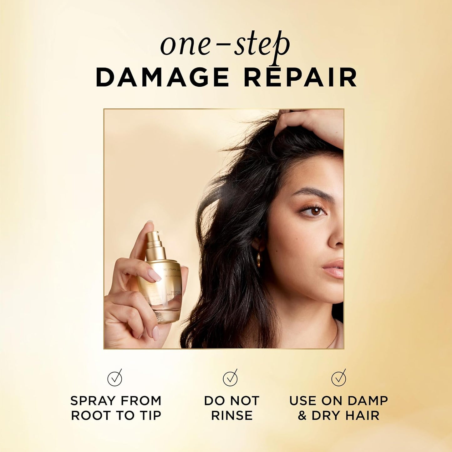 Pantene Pro-Vitamin Essence, Daily Repair Mist, Weightless Leave-On Treatment Strengthens & Rebuilds Damaged Hair, Reduces Breakage, 2.5 Fl Oz