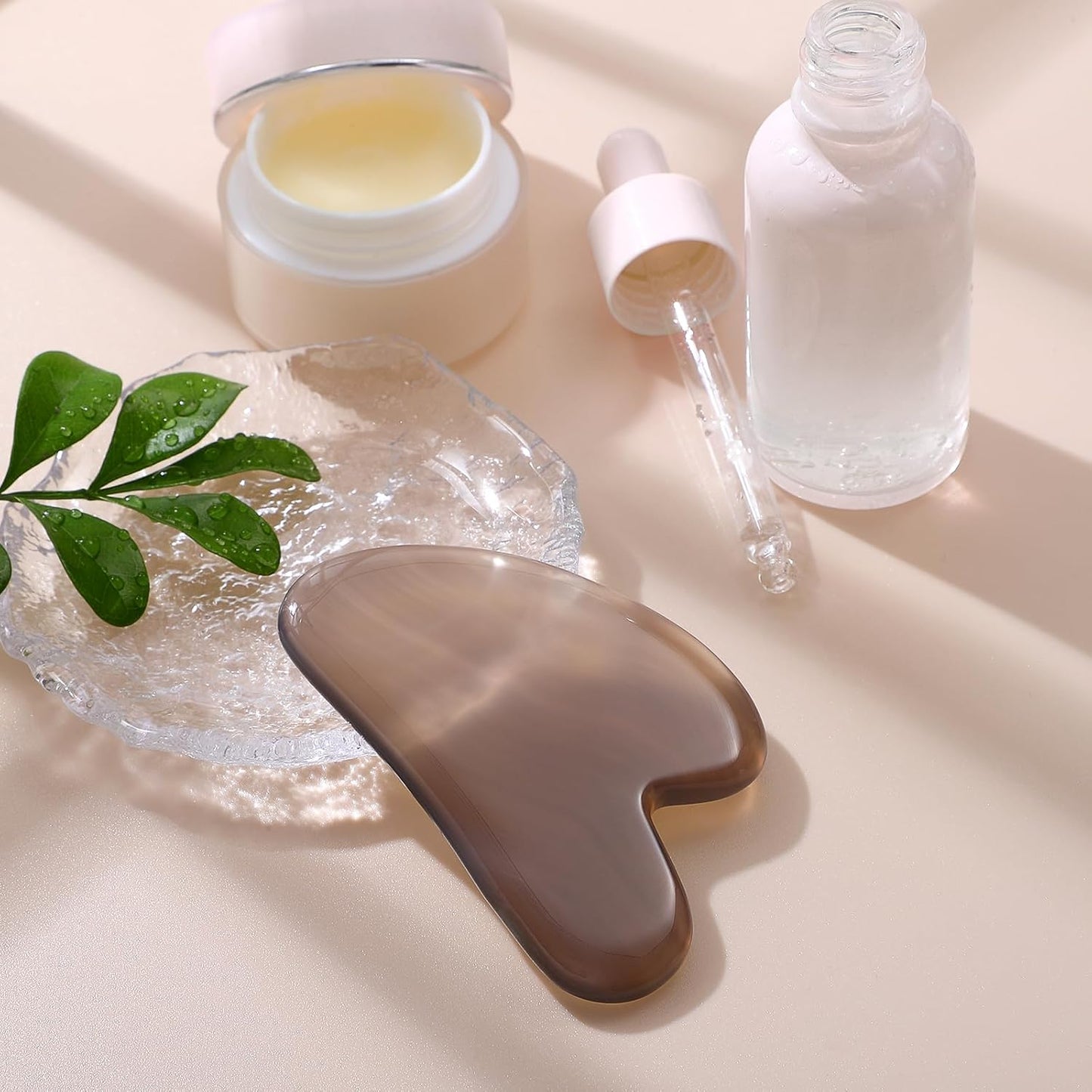 Gua Sha Facial Tools Gua Sha Agate Stone for Face Skincare Facial Body for Gray