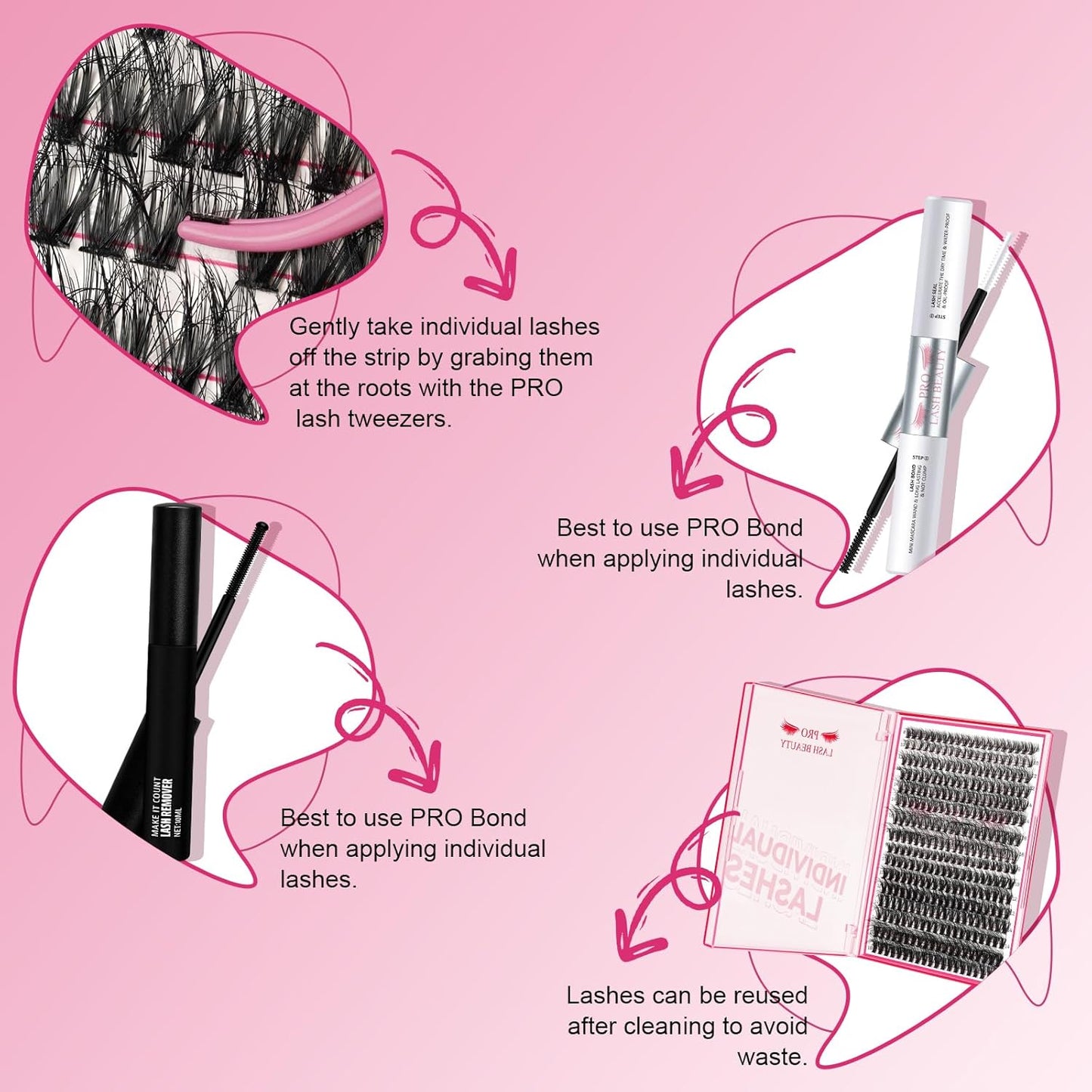 Lash CIusters 320Pcs Individual Lashes 3D Volume Cluster Lashes Natural Look Eyelash Clusters Faux Mink Wispy Lashes 30D+40D-C Mixed DIY Lash Extension (30D+40D-C,8-16mix)