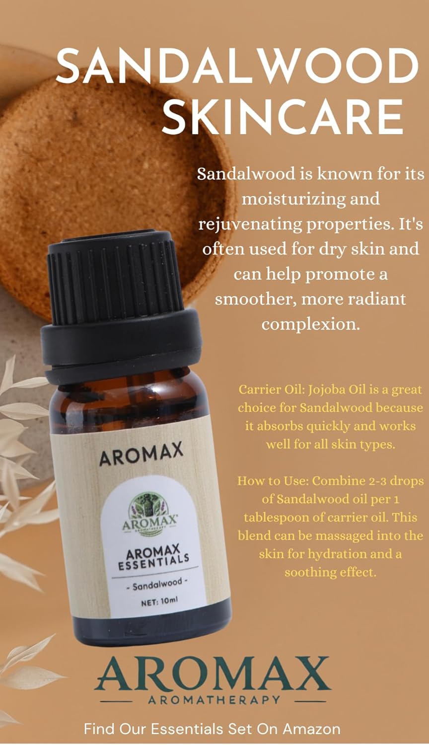 Aromax Essentials 100% Pure Essential Oils Set for Diffuser, Aromatherapy & Relaxation - Best Aromatherapy Starter Kit