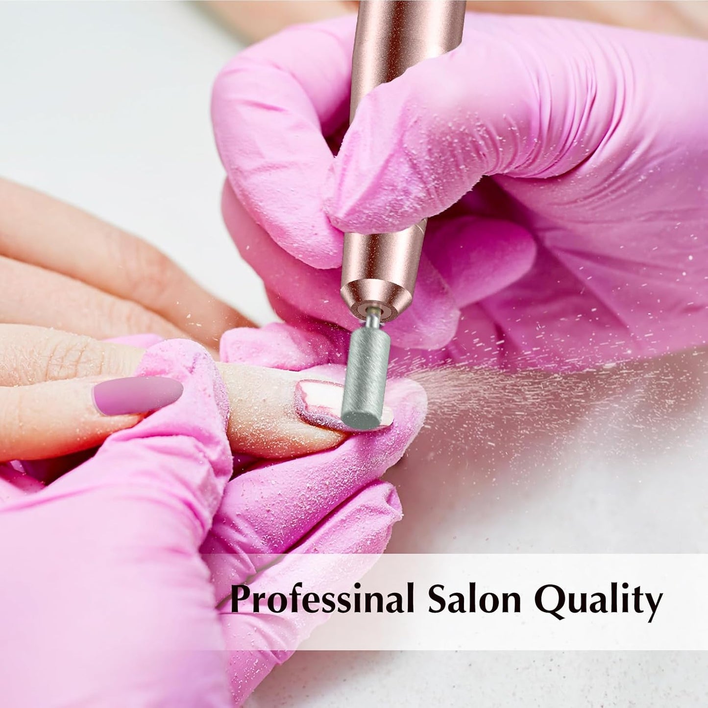 COSLUS Electric Nail Drill File Professional: for Acrylic Gel Dip Powder Nails Portable Nail Machine Kit Manicure Pedicure Tools Polishing Set with Nail Drill Bits Sanding Bands