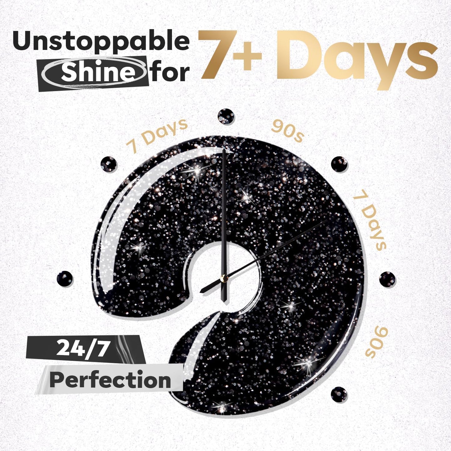 modelones Nail Polish Set, 6 Colors White Black Nail Polish with Magnet Glitter Cat Eye Magnetic Non Toxic Quick Dry Fingernail Polish Salon Home DIY Gifts For Women Girl