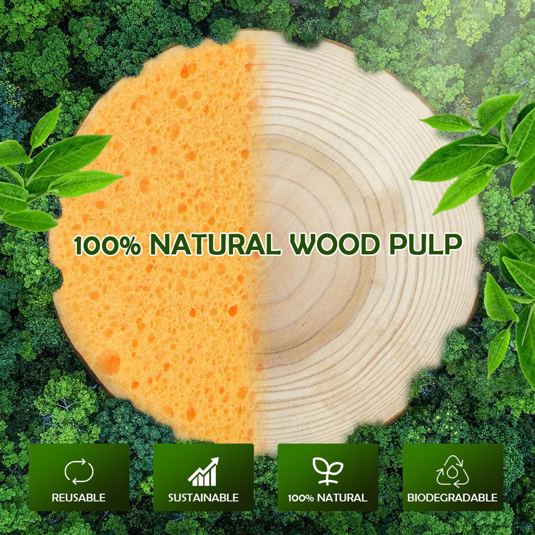 AIDEA 96Count Compressed Facial Sponges, Face Sponges for Cleansing, Cosmetic Makeup Sponges for Facial Cleansing, Facial Sponges for Washing Face, Exfoliating, Makeup Removal, Travel Essentials