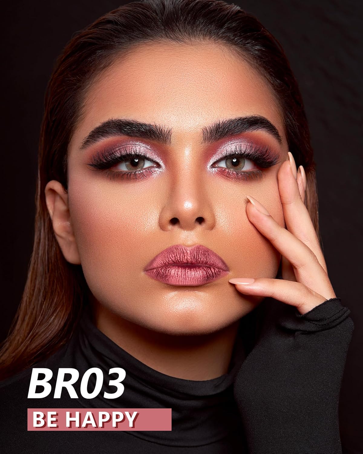 MAKI YIKA 3Pc Metallic Lipstick Long Lasting, Hot Pink Red Brown Glitter Lipsticks, High Shine Lipstick No Smudge No Transfer Liquid Lip Gloss (Hot Pink/Red/Brown)