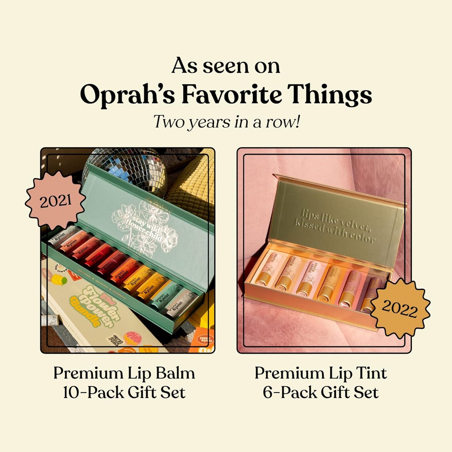 Jumbo Lip Balm Gift Set (3-Pack, Minty Flavors) | Poppy & Pout All Natural Lip Balms & Moisturizers | Hydrates with Beeswax, Vitamin E, Organic Coconut Oil | Cruelty-Free | Recyclable Cardboard Tube