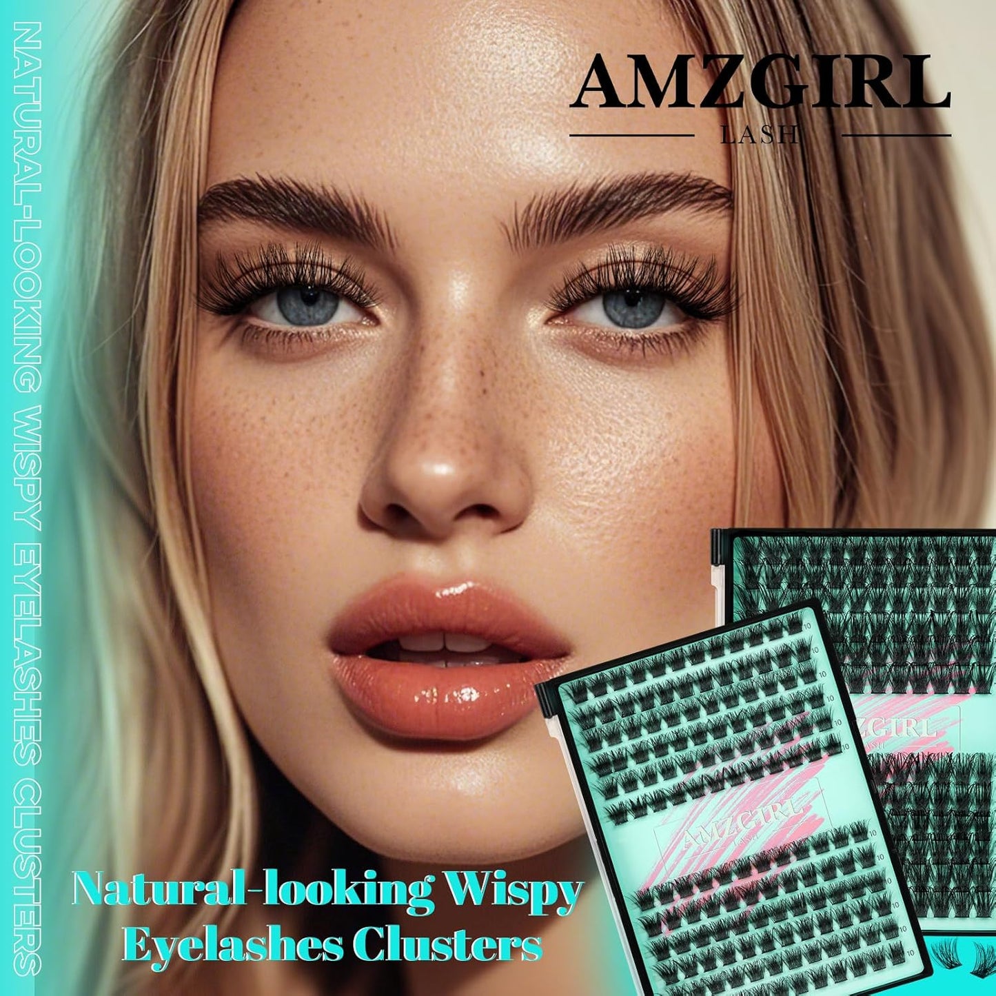 Wispy Lash Clusters Eyelash Extensions 144pcs Individual Lashes Cluster 12mm D Curl Fake Eyelash with Thin Band DIY Cluster Lashes At Home For Beginners (D-12mm)