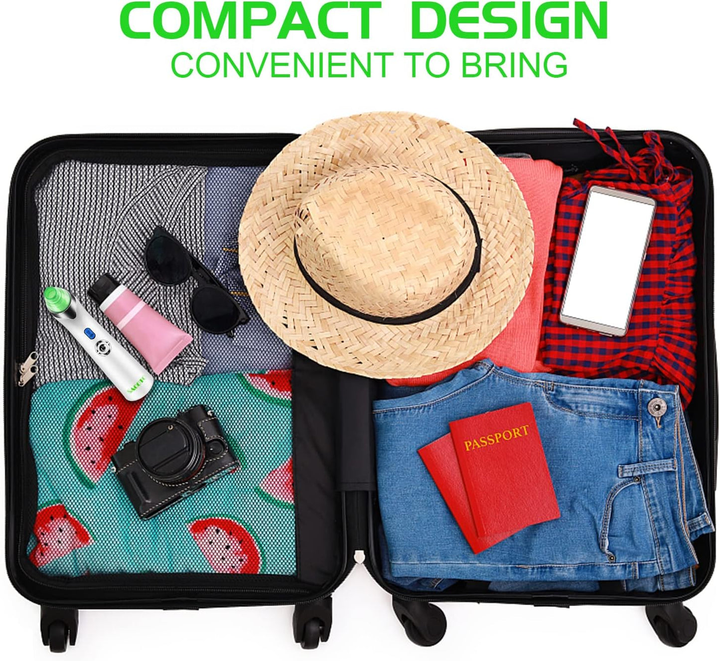 Blackhead Remover Pore Vacuum, Face Suction Pore Cleanser, 5 Suction Power Electric Blackhead Extractor Tool, 4 Probes, Blackhead Suction Remover for Women & Men