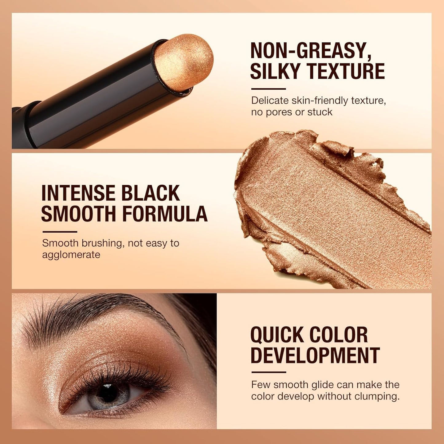 Jolilab Eyeshadow Stick Set, 8 Colors Matte Professional Bright-Colored Contouring and Highlight Stick, Cream Waterproof Long Lasting High Pigmented Eye Shadow. (8, C1)