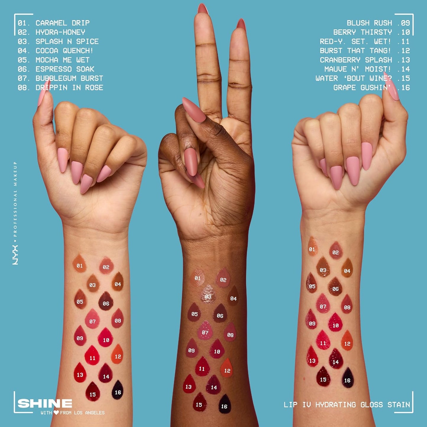 NYX PROFESSIONAL MAKEUP Lip IV Hydrating Glossy Lip Stain with 12HR Hydration - Red-y Set Wet (Red)