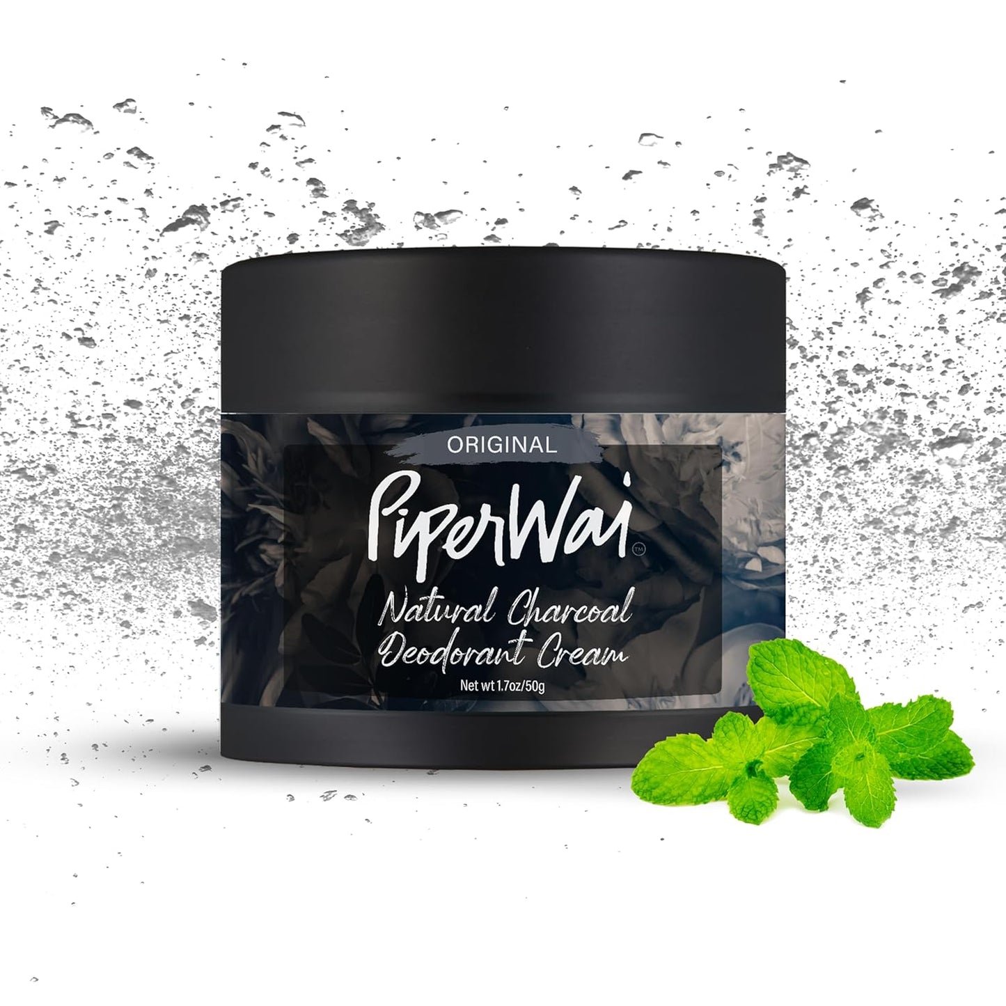 PiperWai Natural Deodorant Cream for Women & Men | Aluminum Free with Activated Charcoal & Magnesium | Vegan Shark Tank Product | 2 oz Scented Jar 2-Pack