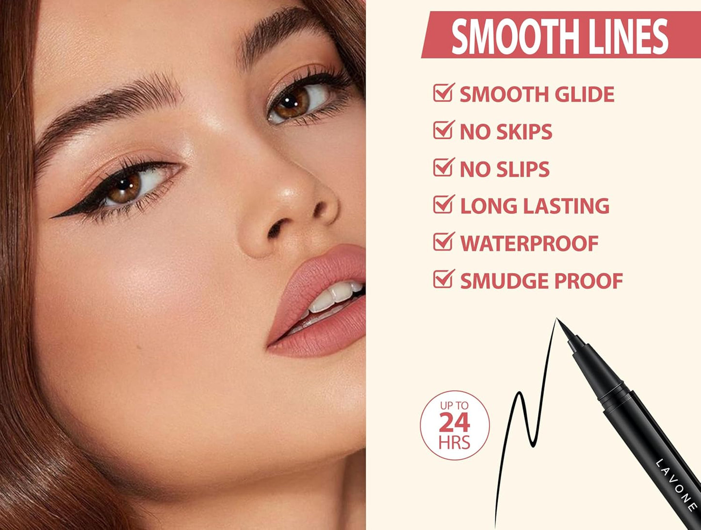 LAVONE Hair-Like Eyebrow Pen Makeup kit, Eyebrow Pencils for Women with Waterproof Microblading Eyebrow Pencil, Eyebrow Pomade, Eyeliner and Eyebrow Brush, Create Full, Natural Brows,Taupe